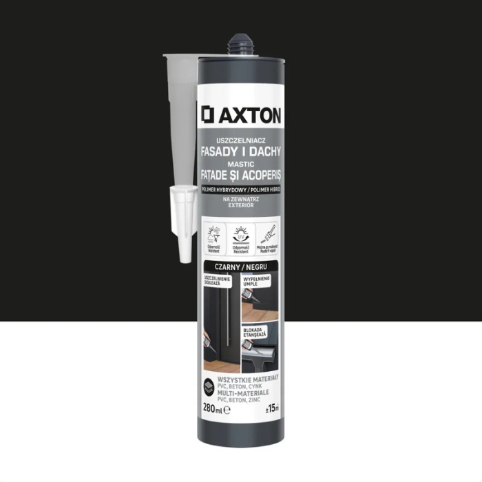 Silicon adeziv etansant interior / exterior, bai, bucatarii, acoperisuri, terase, balcoane, NEGRU, 280 ml [1]