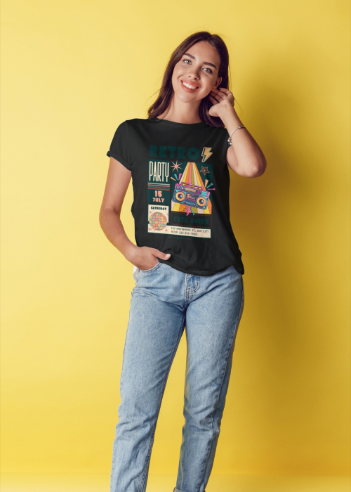 Tricou personalizat premium 100% bumbac Retro Vibes [1]
