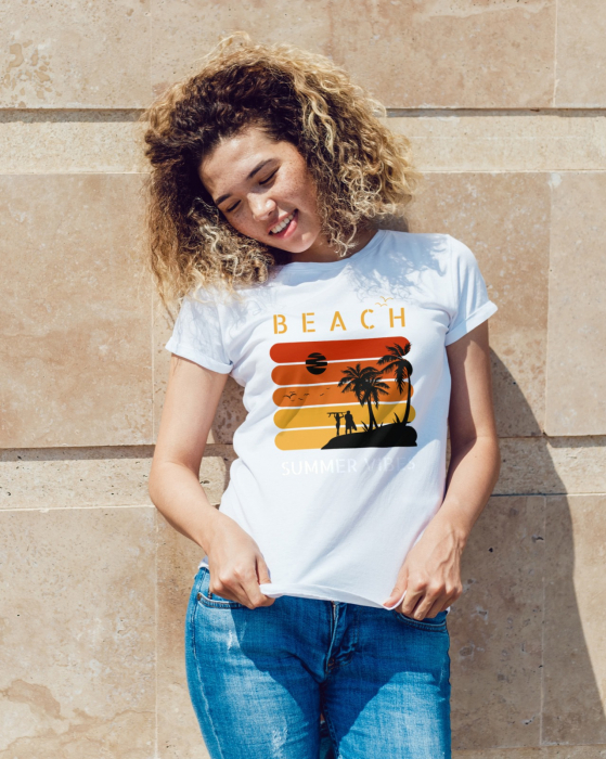 Tricou personalizat premium 100% bumbac Summer Vibes [1]