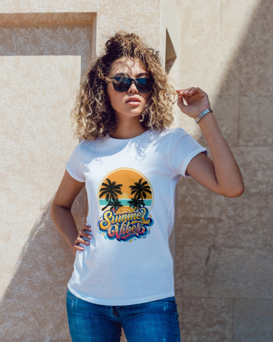 Tricou personalizat premium 100% bumbac Summer Vibes [1]