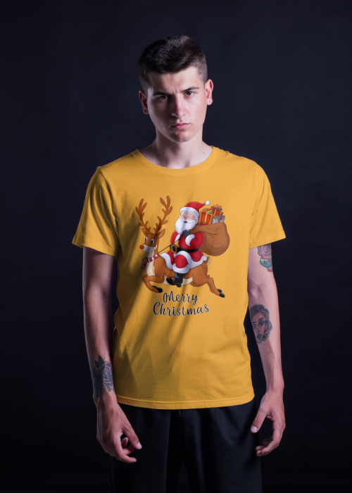 Tricou unisex 100% bumbac Colectia Christmas, sarbatori de Craciun [1]