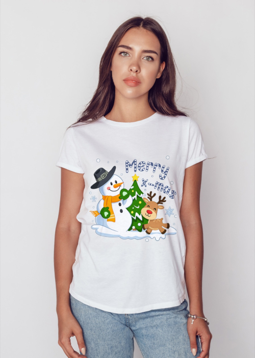 Tricou unisex 100% bumbac Colectia Christmas, sarbatori de Craciun [1]