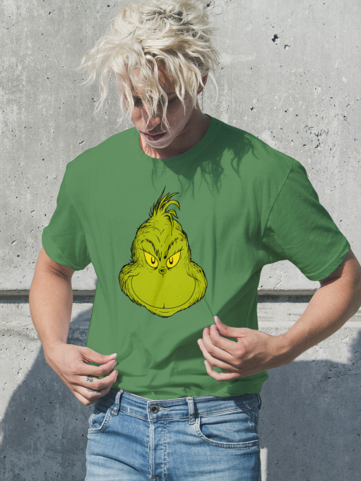 Tricou unisex 100% bumbac Colectia Grinch Christmas, sarbatori de Craciun [1]