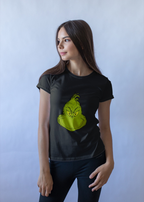 Tricou unisex 100% bumbac Colectia Christmas, Grinch sarbatori de Craciun [1]