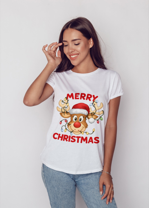 Tricou unisex 100% bumbac Colectia Christmas, sarbatori de Craciun [1]
