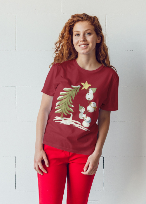 Tricou unisex 100% bumbac Colectia Christmas, sarbatori de Craciun [1]