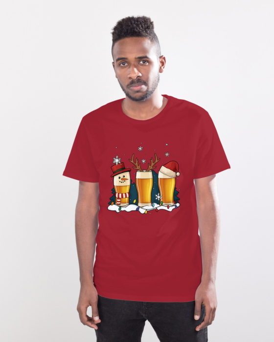 Tricou unisex 100% bumbac Colectia Christmas, sarbatori de Craciun [1]