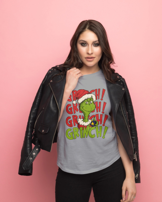 Tricou unisex 100% bumbac Colectia Grinch Christmas, sarbatori de Craciun [1]