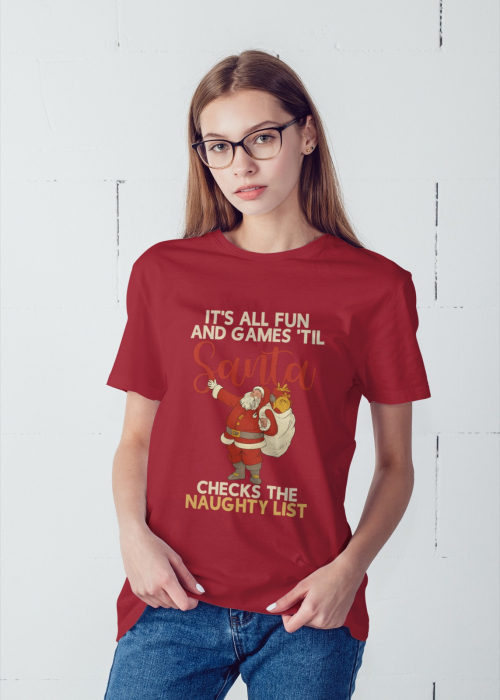 Tricou unisex 100% bumbac Colectia Christmas, sarbatori de Craciun [1]