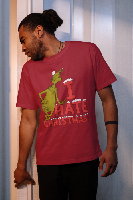 Tricou unisex 100% bumbac Colectia Grinch Christmas, sarbatori de Craciun [1]