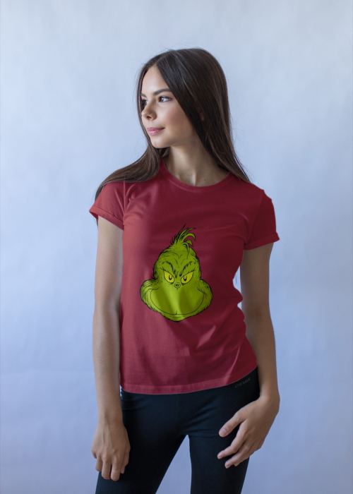 Tricou unisex 100% bumbac Colectia Christmas, Grinch sarbatori de Craciun [1]