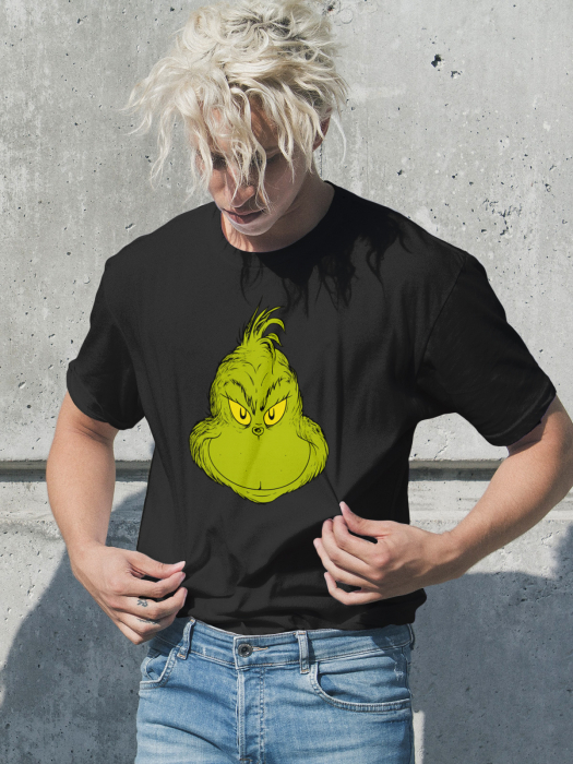 Tricou unisex 100% bumbac Colectia Grinch Christmas, sarbatori de Craciun [1]