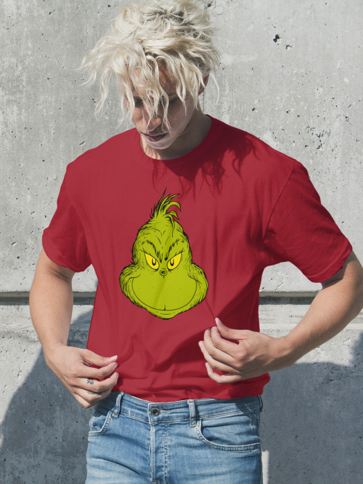 Tricou unisex 100% bumbac Colectia Grinch Christmas, sarbatori de Craciun [1]