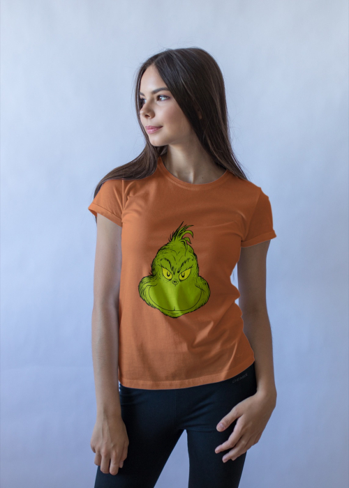 Tricou unisex 100% bumbac Colectia Christmas, Grinch sarbatori de Craciun [1]