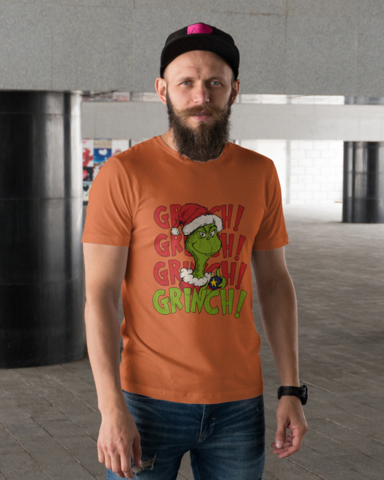Tricou unisex 100% bumbac Colectia Grinch Christmas, sarbatori de Craciun [1]