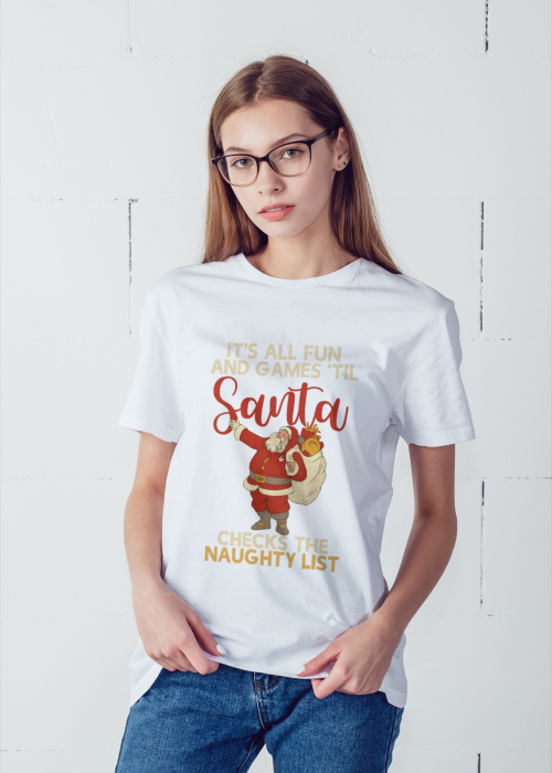 Tricou unisex 100% bumbac Colectia Christmas, sarbatori de Craciun [1]