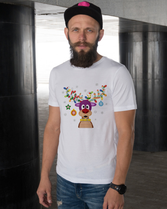 Tricou unisex 100% bumbac Colectia Christmas, sarbatori de Craciun [1]