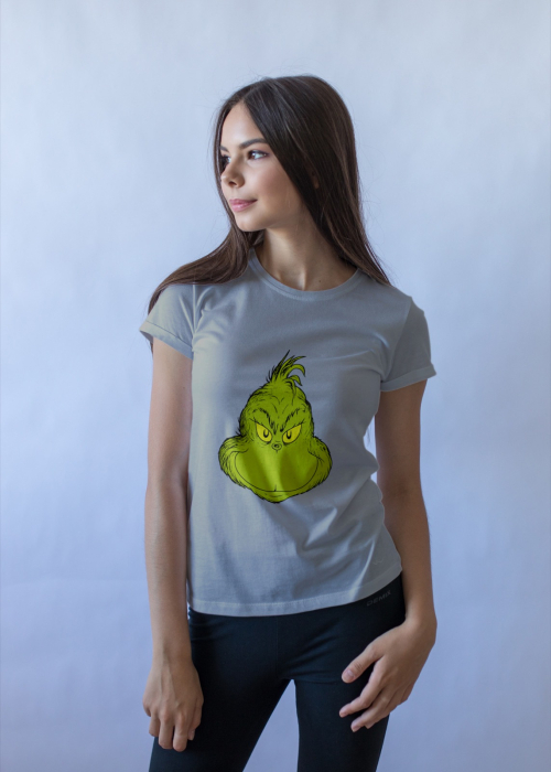 Tricou unisex 100% bumbac Colectia Christmas, Grinch sarbatori de Craciun [1]
