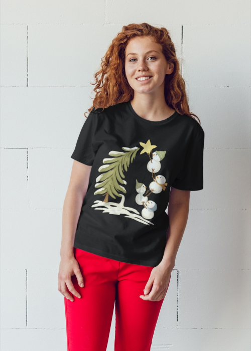 Tricou unisex 100% bumbac Colectia Christmas, sarbatori de Craciun [1]