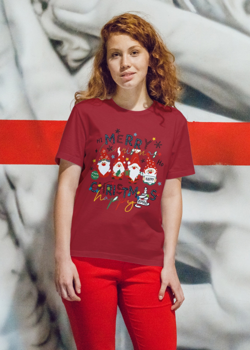 Tricou unisex 100% bumbac Colectia Christmas, sarbatori de Craciun [1]