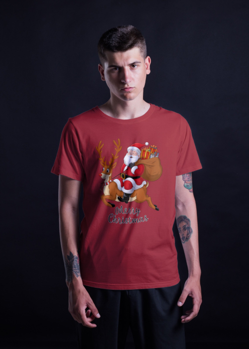 Tricou unisex 100% bumbac Colectia Christmas, sarbatori de Craciun [1]