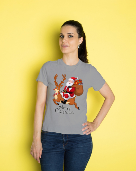 Tricou unisex 100% bumbac Colectia Christmas, sarbatori de Craciun [1]