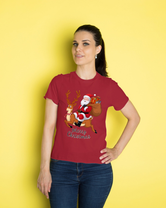 Tricou unisex 100% bumbac Colectia Christmas, sarbatori de Craciun [1]