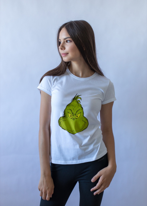Tricou unisex 100% bumbac Colectia Christmas, Grinch sarbatori de Craciun [1]