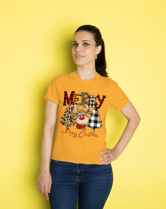 Tricou unisex 100% bumbac Colectia Christmas, sarbatori de Craciun [1]