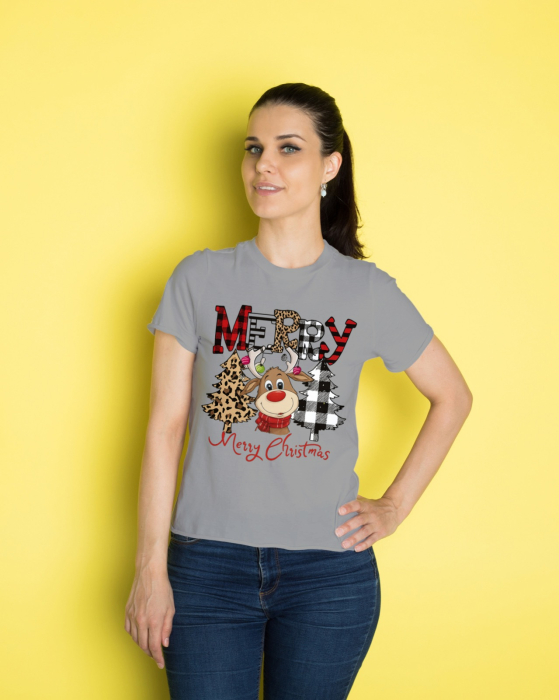 Tricou unisex 100% bumbac Colectia Christmas, sarbatori de Craciun [1]