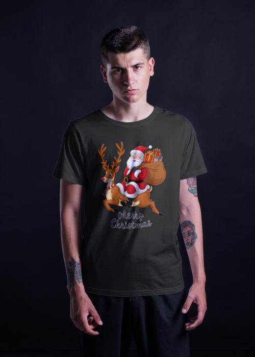 Tricou unisex 100% bumbac Colectia Christmas, sarbatori de Craciun [1]