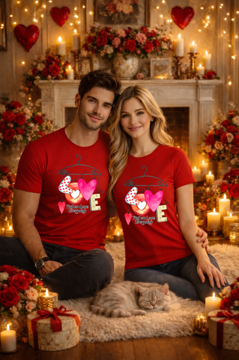 Tricou unisex 100% Bumbac personalizat Colectia Valentine’s Day, Dragobete, cadou cupluri [2]