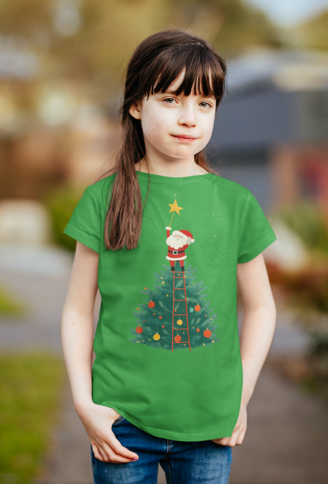 Tricou 100% bumbac unisex pentru copii Colectia Craciun – Modele pentru Baieti si Fete cu Grinch, Christmas si Personaje de Sarbatori [1]