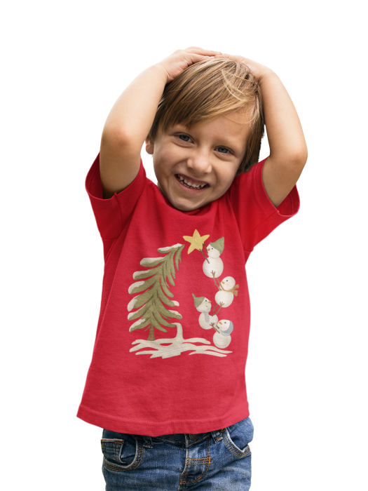 Tricou 100% bumbac unisex pentru copii Colectia Craciun – Modele pentru Baieti si Fete cu Grinch, Christmas si Personaje de Sarbatori [1]