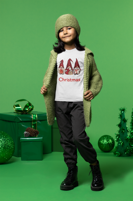Tricou 100% bumbac unisex pentru copii Colectia Craciun – Modele pentru Baieti si Fete cu Grinch, Christmas si Personaje de Sarbatori [1]