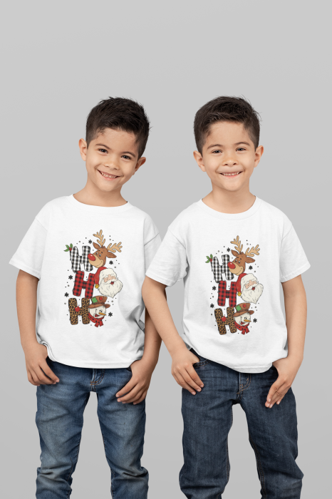 Tricou 100% bumbac unisex pentru copii Colectia Craciun – Modele pentru Baieti si Fete cu Grinch, Christmas si Personaje de Sarbatori [1]