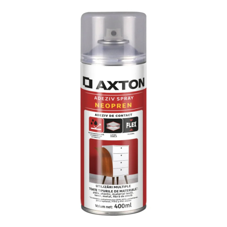 Home&deco - Adeziv Axton, de reparare, de contact, tip spray, 400 ml, transparent