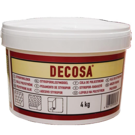 Home&deco - Adeziv pentru placi si profile decorative din polistiren, Decosa, interior, alb, 4 kg