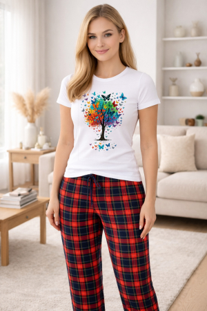 Pijamale - Pijamale dama din bumbac premium, pijama femei confortabila