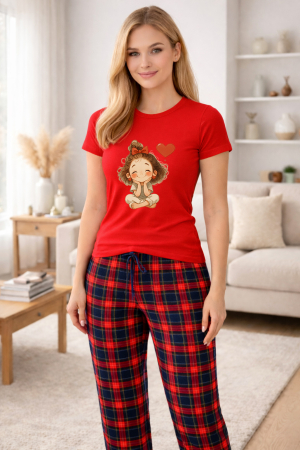 Pijamale - Pijamale dama din bumbac premium, pijama femei confortabila