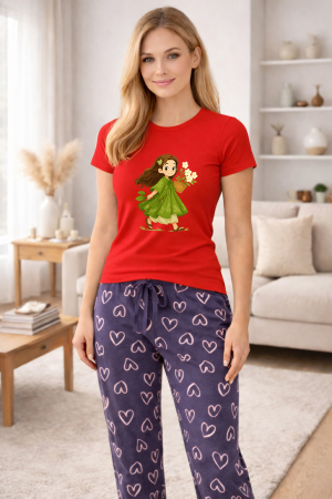 Pijamale - Pijamale dama din bumbac premium, pijama femei confortabila