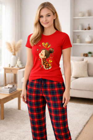 Pijamale - Pijamale dama din bumbac premium, pijama femei confortabila