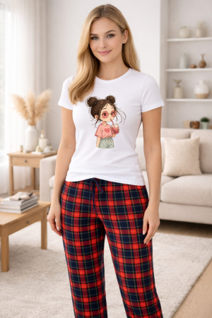 Pijamale - Pijamale dama din bumbac premium, pijama femei confortabila