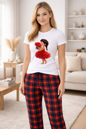 Pijamale - Pijamale dama din bumbac premium, pijama femei confortabila