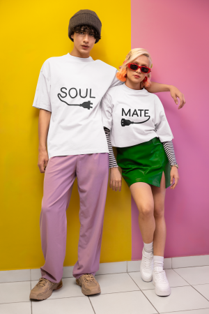 Seturi pentru cupluri - Set 2 tricouri pentru cuplu bumbac 100%