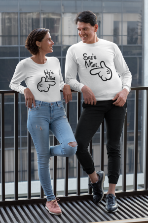 Set 2 tricouri pentru cuplu bumbac 100% [1]