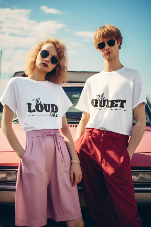 Seturi pentru cupluri - Set 2 tricouri pentru cuplu bumbac 100%