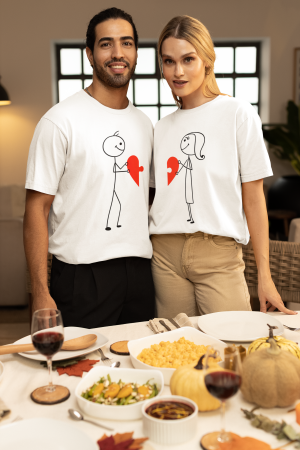 Seturi pentru cupluri - Set 2 tricouri pentru cuplu bumbac 100%