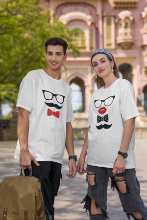 Seturi pentru cupluri - Set 2 tricouri pentru cuplu bumbac 100%