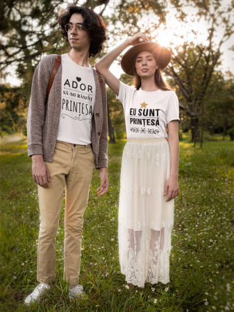 Seturi pentru cupluri - Set 2 tricouri pentru cuplu bumbac 100%